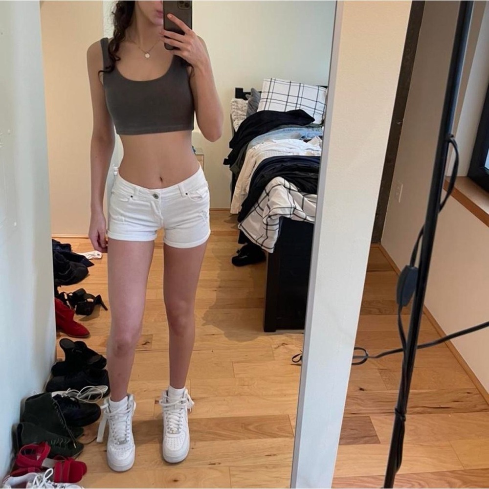 Classic White Jean Shorts for Women